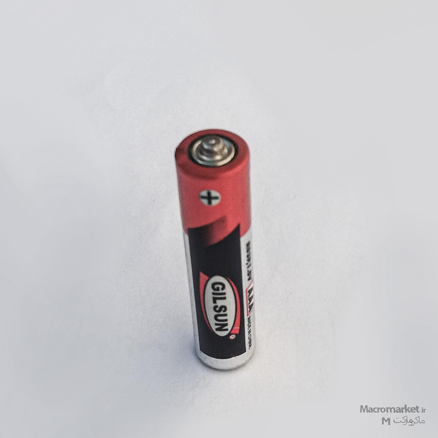 باتری نیم قلمی گیلسان GILSUN - 1.5 ولت ، کالای ویترینی ، آکبند ، Super Heavy Duty