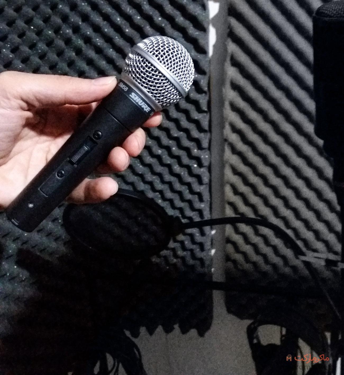 میکروفون شور SM58 اصل آمریکا - یکی از بهترین و معروف ترین میکروفن های داینامیک دنیا ، قابل استفاده برای رکورد